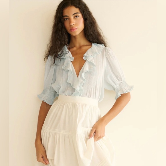 DOEN Henri Top in Alice Blue, Size S, Excellent Condition - Picture 4 of 16